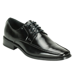 Polished Black Leather Derby Shoes