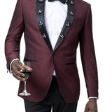 Wine Solid Blazer