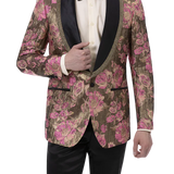 Elegant Flowery Fashion Blazer with Bow Tie