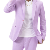 Lavender Breeze Linen 2-Piece Suit with Knee-Lined Pants