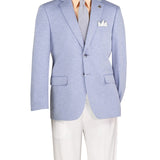 Vinci Philosophy-Light Blue Oatmeal Modern Fit Super Stretch Jacket Style BMK-2