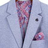 Vinci Philosophy-Light Blue Oatmeal Modern Fit Super Stretch Jacket Style BMK-2