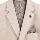 Vinci Philosophy-Light Blue Oatmeal Modern Fit Super Stretch Jacket Style BMK-2
