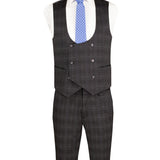 Vinci Philosophy-Glen plaid super stretch fabric 1 button design slim fit suit 3 pcs style SV1W-1