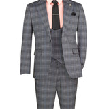 Vinci Philosophy-Glen plaid super stretch fabric 1 button design slim fit suit 3 pcs style SV1W-1