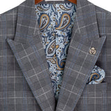 Vinci Philosophy-Glen plaid super stretch fabric 1 button design slim fit suit 3 pcs style SV1W-1