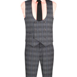Vinci Philosophy-Glen plaid super stretch fabric 1 button design slim fit suit 3 pcs style SV1W-1