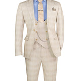 Vinci Philosophy-Glen plaid super stretch fabric 1 button design slim fit suit 3 pcs style SV1W-1