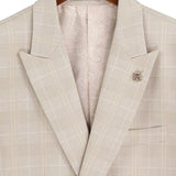 Vinci Philosophy-Glen plaid super stretch fabric 1 button design slim fit suit 3 pcs style SV1W-1