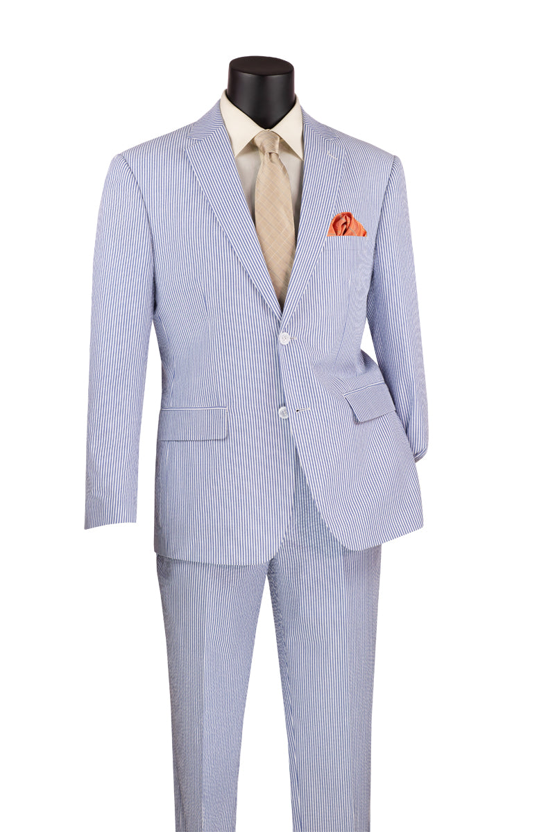 Modern Fit Seersucker 2-Button Suit