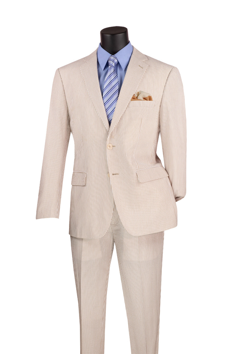 Modern Fit Seersucker 2-Button Suit