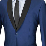 Slim Fit Suits for Men Shawl Lapel Sharkskin