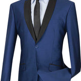 Slim Fit Suits for Men Shawl Lapel Sharkskin