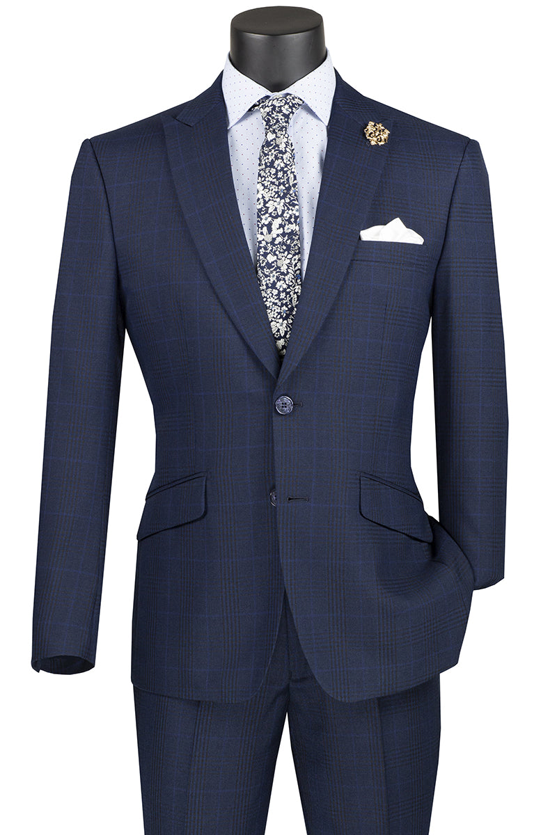 Slim Fit Suit with Peak Lapel and Stretch Armhole