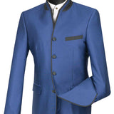The Elite Banded Collar Suit