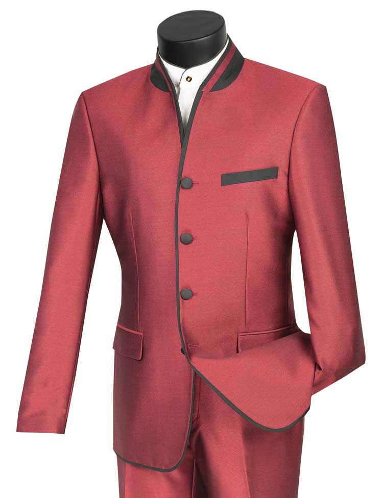 The Elite Banded Collar Suit