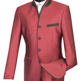 The Elite Banded Collar Suit