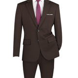 Single Breasted 2 Buttons Solid Color Suit Style