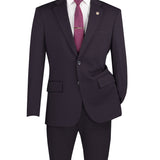 Single Breasted 2 Buttons Solid Color Suit Style