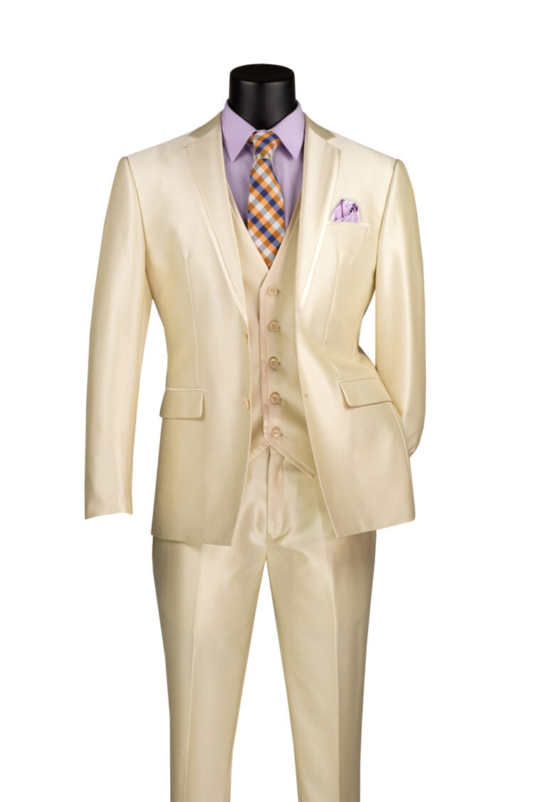 Slim Fit 3 Pcs Fancy Suit