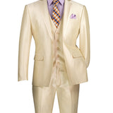 Slim Fit 3 Pcs Fancy Suit