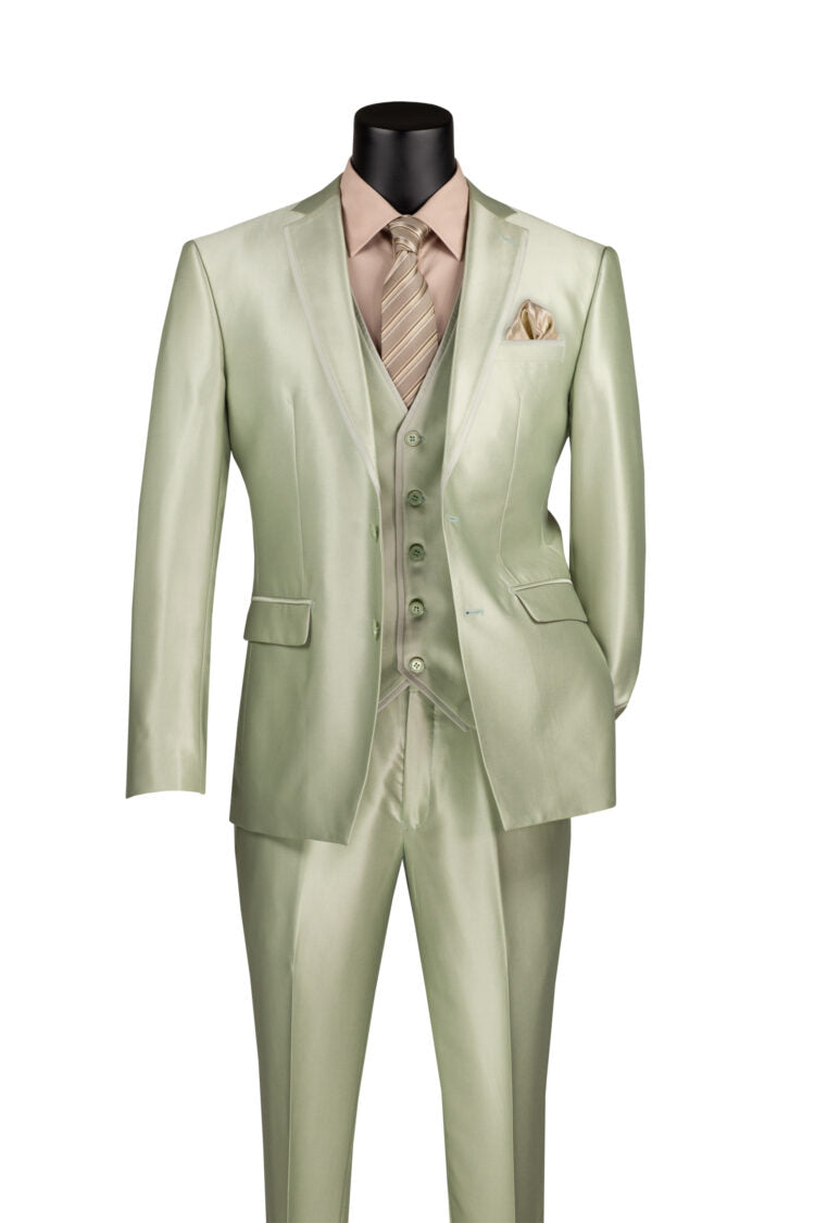 Slim Fit 3 Pcs Fancy Suit