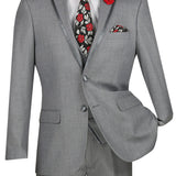 Slim Fit Vested Textured Solid Trimmed Lapel Suit for Men