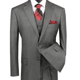 Executive Edge Classic Wool 3 Piece Pin stripes suit