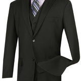 Classic 3 Pieces Vested Solid Suit