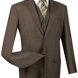 Classic 3 Pieces Vested Solid Suit