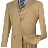 Classic 3 Pieces Vested Solid Suit