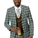 Classic Green Plaid Suit