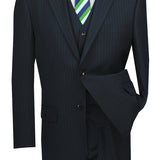 Executive Edge Classic Wool 3 Piece Pin stripes suit